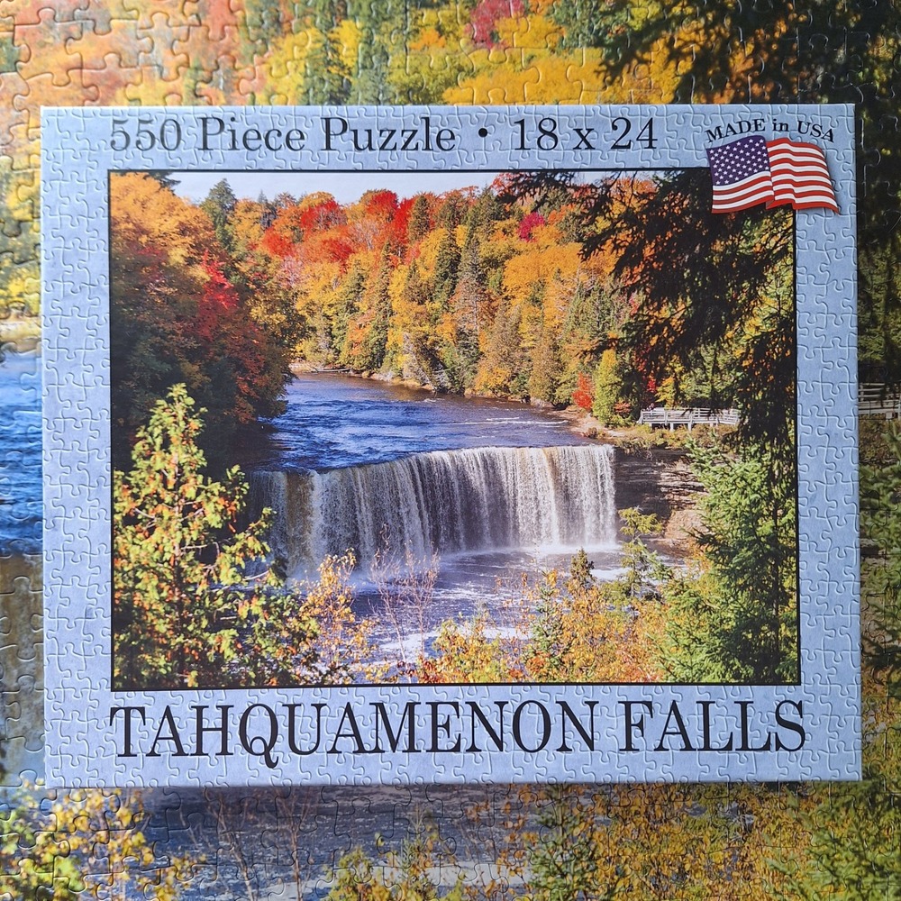 Tahquamenon Falls 550 Piece Jigsaw Puzzle 18x24 Upper Michigan Autumn Landscape